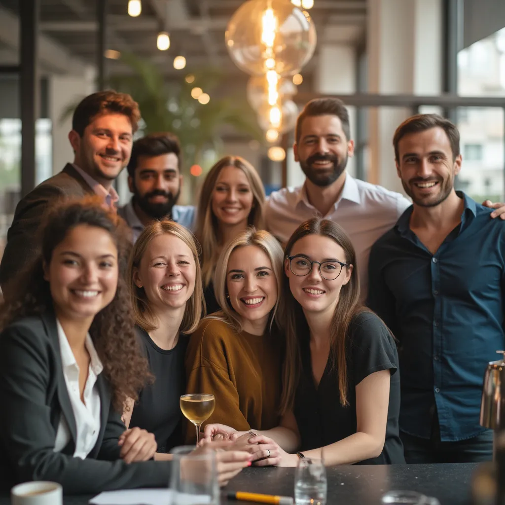 Celebración de un hito importante del proyecto con un cliente