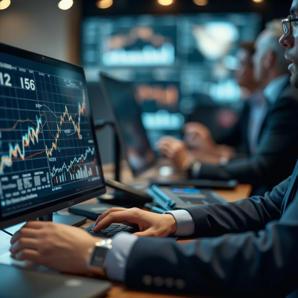 Consultores analizando datos y tendencias del mercado